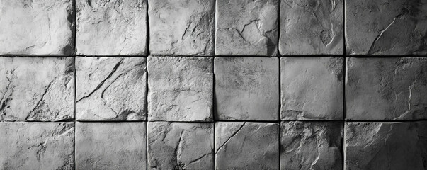 Aufkleber - Asymmetric square grid texture on uneven surface for background and design