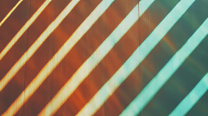 Poster - Textured bamboo wall with diagonal patterns for creative design and decor