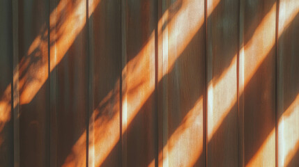 Poster - Bamboo wall texture with diagonal patterns for natural design concepts