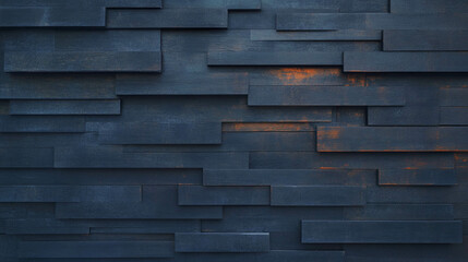 Poster - Elegant bamboo wall texture with layered arrangement for interior design and decoration