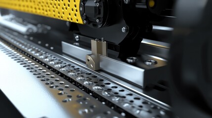 Poster - Automated conveyor belt cleaner with an integrated vacuum system for dust and debris removal.