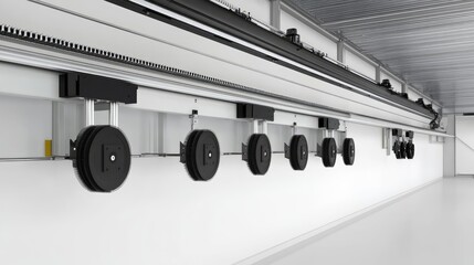 Poster - Automated filter cleaning system with precision airflow control and high-speed brush rotation.