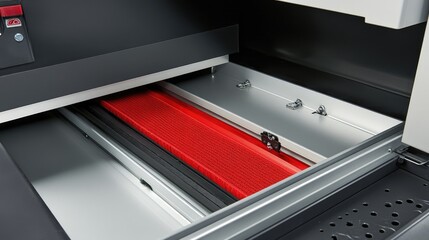 Poster - Automated filter cleaning system with precision airflow control and high-speed brush rotation.