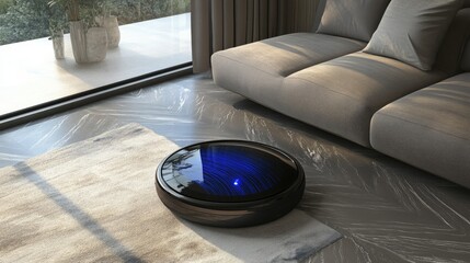Poster - Automated high-efficiency filter cleaner with an LED display and customizable cleaning modes.