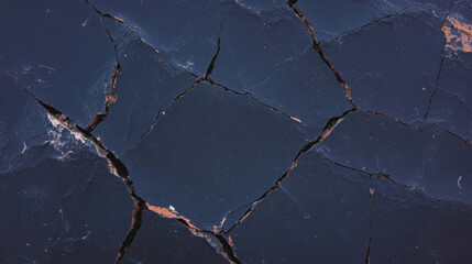 Aufkleber - Cracked black wall texture for background or design projects