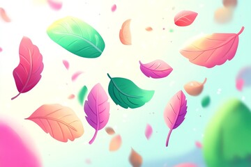 Poster - A seamless vector background featuring vibrant autumn leaves in warm hues of orange, red, and yellow, creating a cozy seasonal atmosphere.

