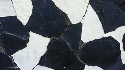 Poster - Abstract texture of black and white stucco brick wall for architectural design