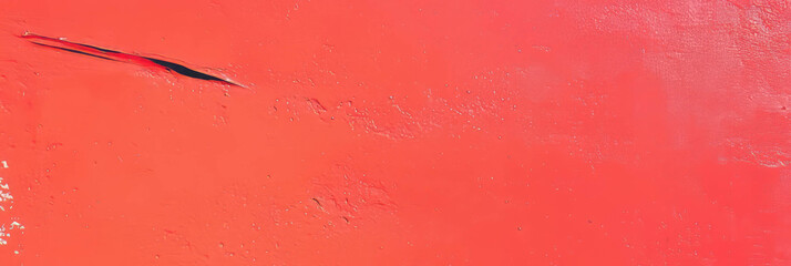 Poster - Vibrant red wall texture with glossy finish and cracks for design and background use