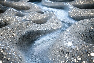 Wall Mural - rocky shoreline with calm water, use in landscape or nature-themed designs