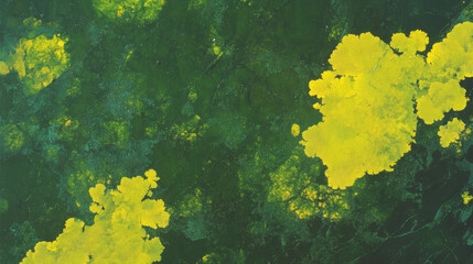 Aufkleber - Vivid yellow green moss patterns on tree bark for natural background design