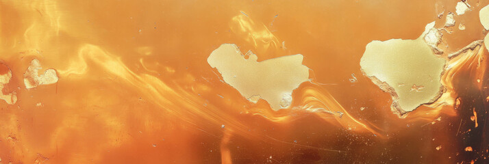Poster - Abstract bronze and cream wall texture with warm tones for interior design and art projects