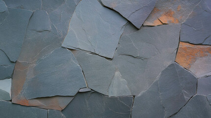 Poster - Natural brown and grey slate ceramic tile texture for interior design inspiration