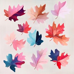 Poster - A seamless vector background featuring vibrant autumn leaves in warm hues of orange, red, and yellow, creating a cozy seasonal atmosphere.

