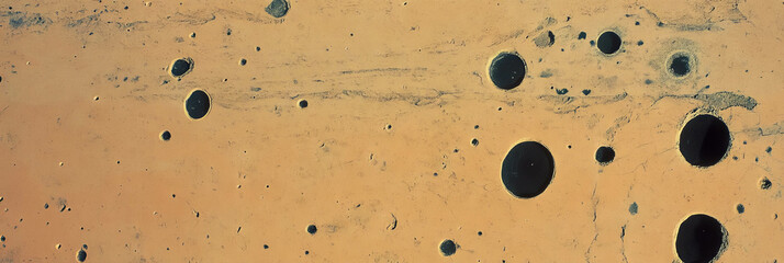 Poster - Coarse brown plaster texture with grainy surface for rustic design