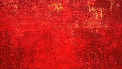 Poster - vivid textured red canvas with brush strokes, ideal for modern art background and abstract design projects
