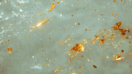 Aufkleber - Abstract texture with gold particles on concrete surface