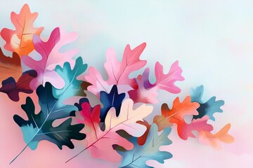 Poster - A seamless vector background featuring vibrant autumn leaves in warm hues of orange, red, and yellow, creating a cozy seasonal atmosphere.

