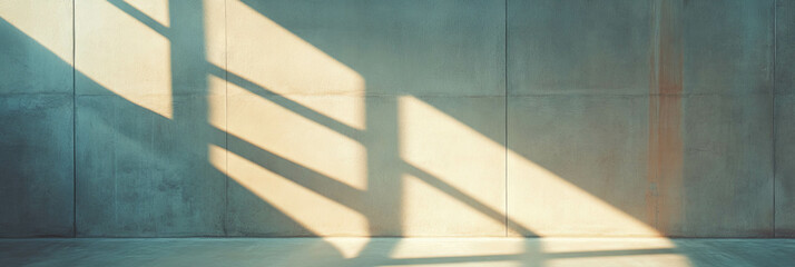 Poster - Cool beige wall texture with soft grey shadows for interior design and backgrounds