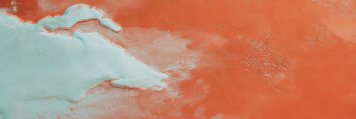 Poster - Abstract texture of copper and white wall with warm metallic tones for artistic design
