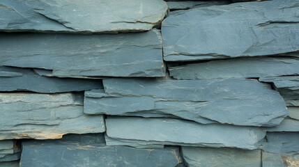 Poster - Dark grey layered limestone texture for design and background use
