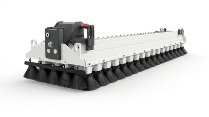 Poster - Compact industrial conveyor belt cleaner with a low-maintenance design and modular brush heads.