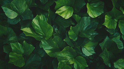 Poster - Refreshing green foliage background - nature inspired design for decoration and print