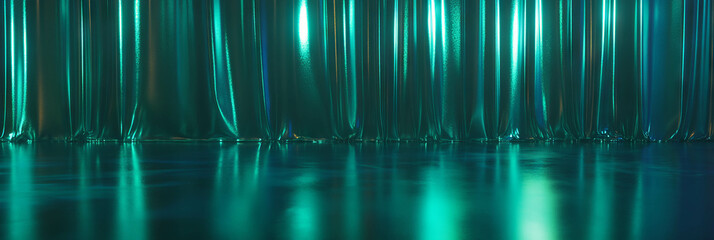 Poster - Glossy deep emerald wall texture for design and decoration projects