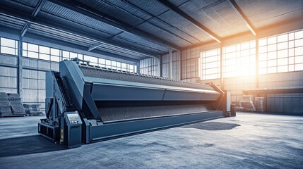 Poster - Efficient conveyor belt cleaning unit with a smart sensor system for detecting dirt buildup.
