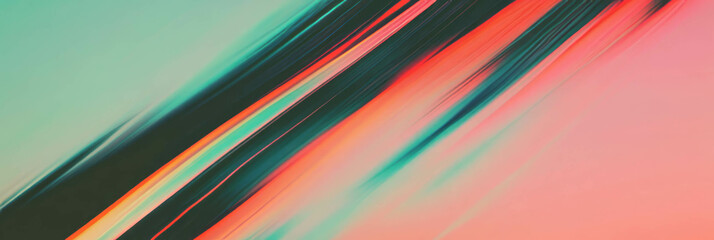 Poster - Vibrant diagonal gradient stripes in abstract motion design