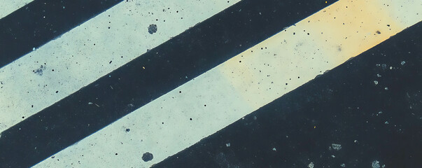 Poster - Diagonal concrete stripes texture with weathered surface effects