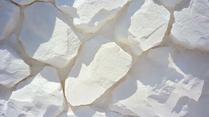 Poster - Textured white stucco and exposed brick wall background for design