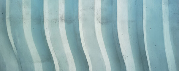 Poster - Abstract texture with fine vertical ribs on smooth blue plaster surface for artistic backgrounds