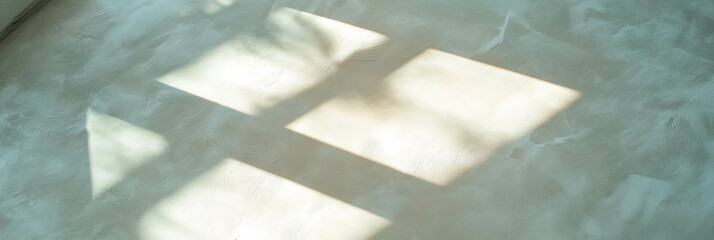 Poster - Subtle texture of fine white plaster with sunlight and shadow patterns