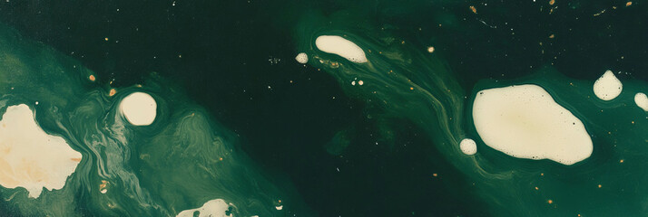 Aufkleber - Forest green and cream abstract wall texture with natural patterns