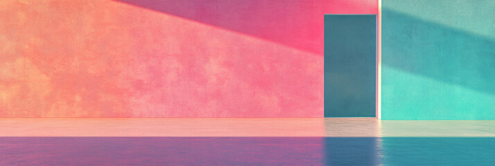 Poster - Abstract fuchsia and grey wall texture with vibrant colors for creative design