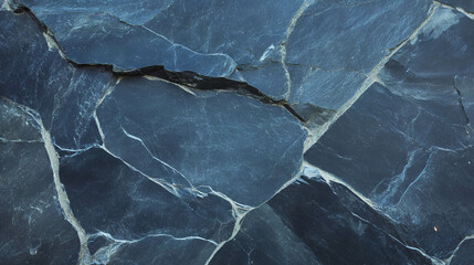 Poster - Glossy black slate texture with natural reflections for background design