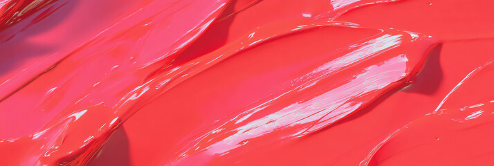 Poster - Vivid abstract texture of glossy paint with bold brushstrokes for creative design