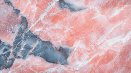 Poster - Glossy pink marble texture with abstract white veins for creative design