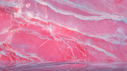 Poster - Glossy pink marble texture with white veined pattern for elegant design