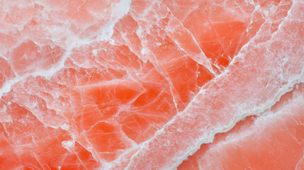Poster - Glossy pink marble texture with white veins for design and decor