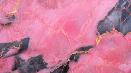 Aufkleber - Glossy pink marble texture with dark veining for artistic design decor