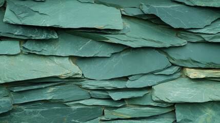 Poster - Green grey slate ceramic tile texture for interior design and architecture