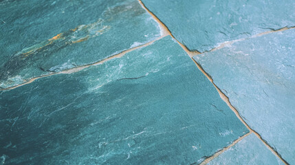 Poster - Green grey slate ceramic tile texture for interior design and architecture inspiration