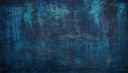Aufkleber - abstract blue textured surface with dark tones, artistic background for design, deep cool color gradients and brush strokes