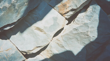 Poster - Grey and brown limestone rock surface with natural texture for design and decoration