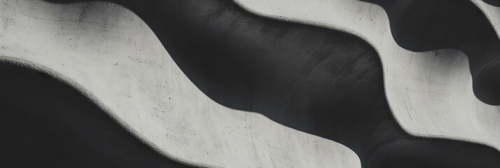 Poster - Abstract pattern of wavy grey concrete wall texture for modern design
