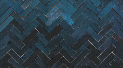 Poster - Elegant herringbone slate tile texture for ceramic wall design