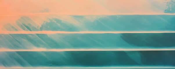Poster - Soft subtle horizontal stripes in gradient pastel texture for background design