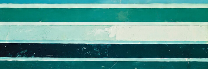 Poster - Subtle horizontal stripes texture in blues and greens for wall art and design