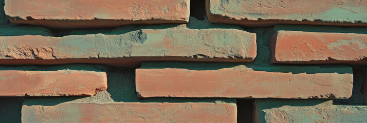 Aufkleber - Textured horizontal brick pattern for architectural design and background use